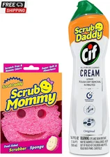 Scrub Daddy Scrub Mommy, Daddy Caddy + Cif All Purpose Cleaner - Scratch-Free, D