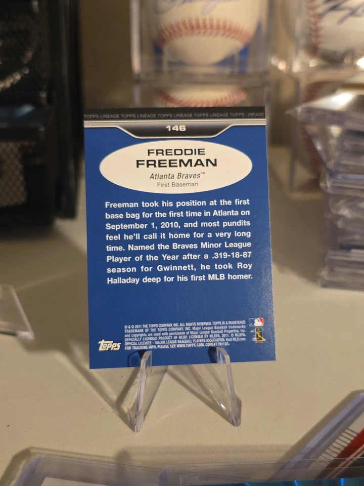 Tarjeta de novato Freddie Freeman 2011 Topps Diamond Anniversary Braves MVP #146 Foto 2 de 2
