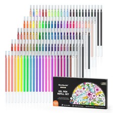 Gel Pen Refills 120 Colors No Duplicates Gel Pen Refills 7 Color Types for Ki...
