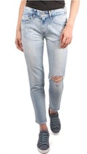 MOUSSY VINTAGE Vivian Light Wash Denim Crop Slim Straight Blue Jeans Sz 29 350