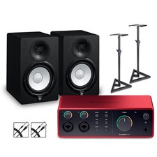 Focusrite Scarlett 4i4 Gen 4 - Yamaha HS Studio Monitors/Stands/Cables HS7