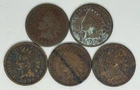 1883 1903 1904 1906 1907 Indian Head Cent Lot of 5 (716)