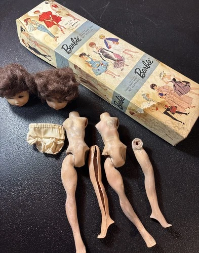 Vintage Barbie Mattel 1962 Box & 2 Random 60’s Dolls
