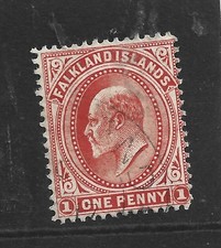 Falklands 1904 sg 44e orange vermillion vfu, cat. £3.50