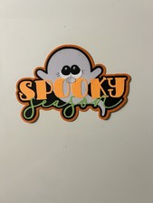 Spooky Season Halloween Scrapbook Title Handmade Paper Pieced Die Cut