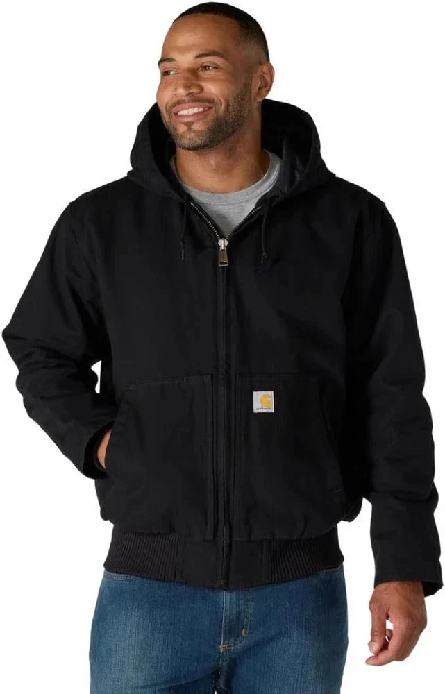 Men'S Loose Fit Washed Duck Insulated Active Jacket