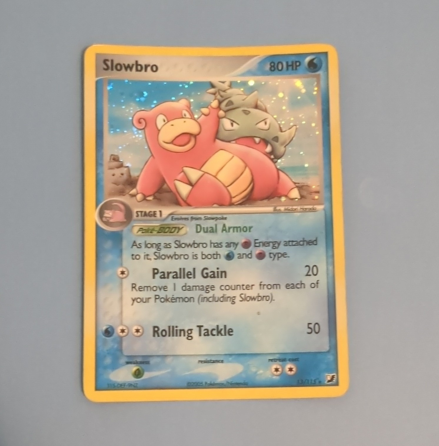 Pokemon TCG Slowbro 13/115 Holo Rare Unseen Forces English 80 HP Stage 1
