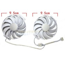 2 fans/Set For ASUS RTX4070 12GB DUAL WHITE OC Graphics Card Cooling Fan
