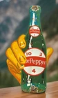 VINTAGE 10 X 5.5” DR. PEPPER SODA POP PORCELAIN ADVERTISE PLATE DEALER SIGN