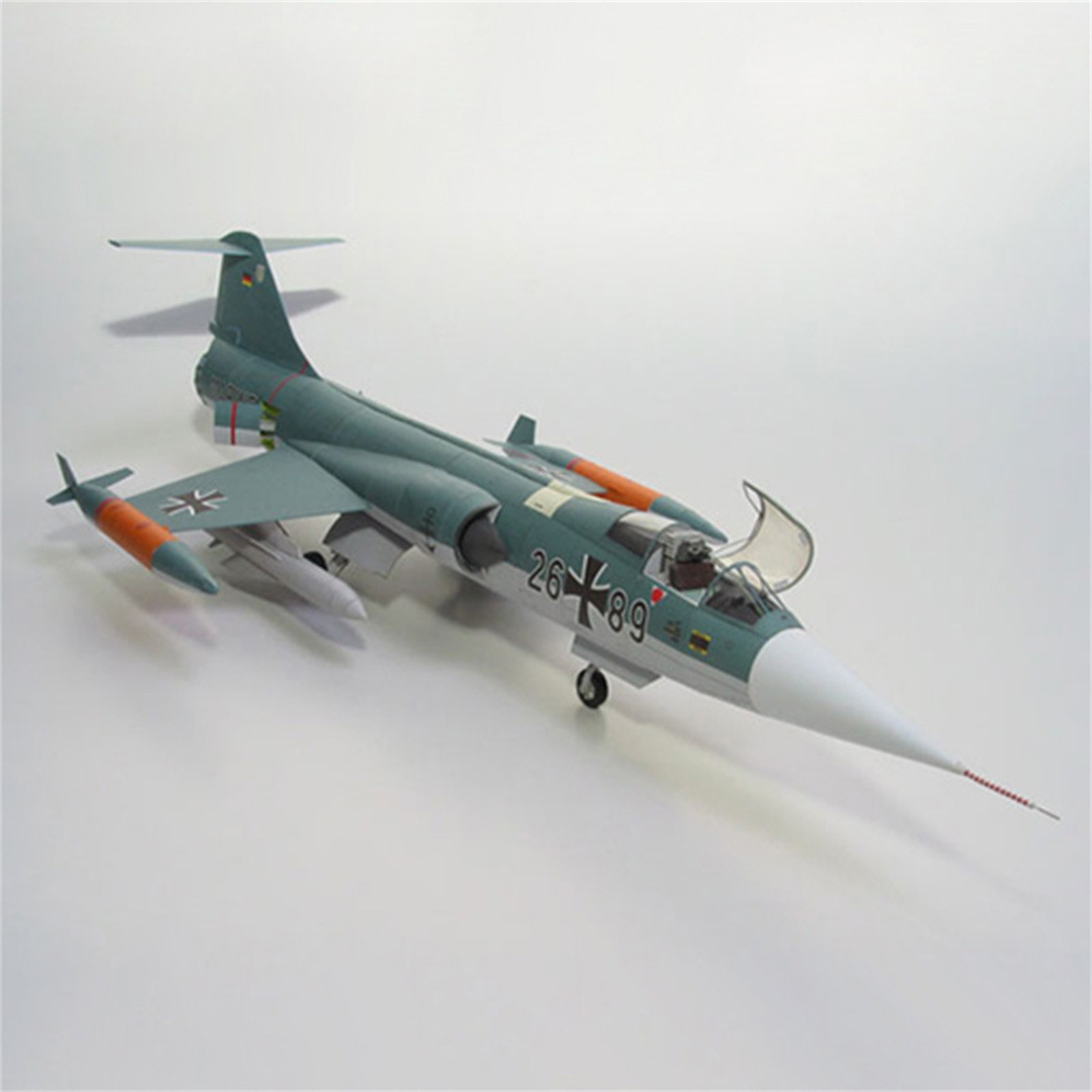 DIY 1/33 US F-104G Star Fighter Plane Paper Model Military Puzzle Kit Collection