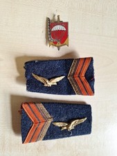 Paire D épaulettes Armée De L'air avec insigne 3eme Régiment Parachutiste marine