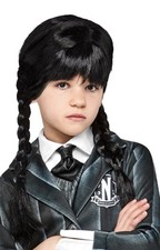 Rubies Wednesday Addams Deluxe Halloween Child Costume Wig