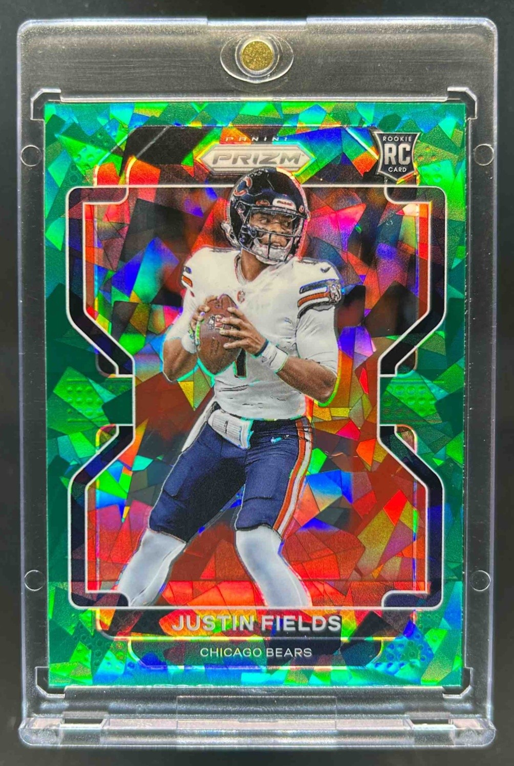 2021 Prizm Justin Fields RC Green Ice Rookie #334 Bears