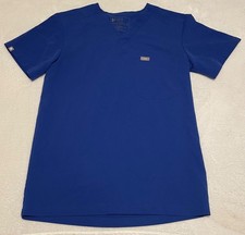 Figs Pocket Scrub Top Shirt Technical Collection Style FM1500 Royal Blue XS EUC
