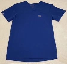 Figs Pocket Scrub Top Shirt Technical Collection Style #FM1500 Royal Blue XS EUC