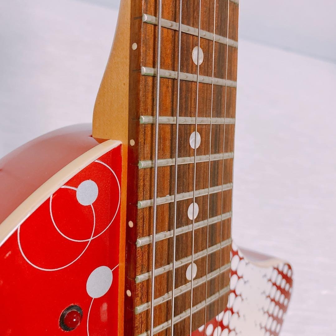 FERNANDES ZO-3 Coca Cola Red Built-in Amplifier Rare Nomad