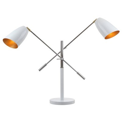 SAFAVIEH Lighting 32-inch Mavis Adjustable Task Table Lamp - 23-36''x8.75''x27-32''