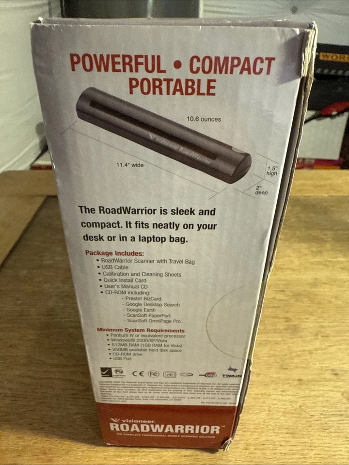 Visioneer RoadWarrior RW120-WU Professional Mobile Scanning Solution 600dpi USB - Image 3 of 4