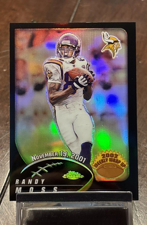 Randy Moss 2002 Topps Chrome Weekly Wrap Up  Black Refractor /599 Minn Vikings
