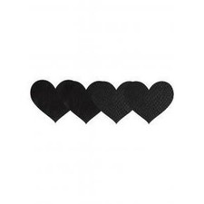 Peekaboos Premium Pasties Classic Black Hearts Self Adhesive 2 Pair