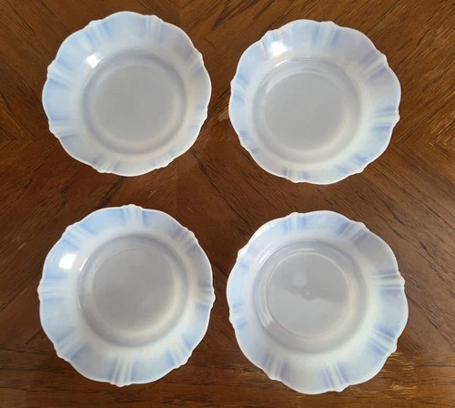 4 American Sweetheart Monax Milk Glass Cereal Bowls 5 7/8" Dia by MacBeth-Evans