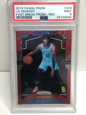 2019-20 Panini Prizm Ja Morant Red Fast Break RC Prizm /125 PSA 9 