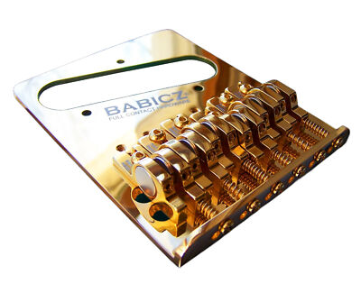 Babicz FCHTELE Original Series Tele Style Guitar Bridge, Gold