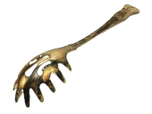 Silver Plated Pasta Scoop, Sheffield Silver Company, Shell & Thread Pattern - Picture 2 of 7