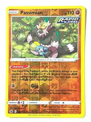 Passimian 088/198 Reverse Holo Rare Chilling Reign Pokemon Lightly Played LP
