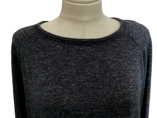BUFFALO by DAVID BITTON Heathered Black Hacci Knit Sweater Top Sz M - Picture 2 of 7