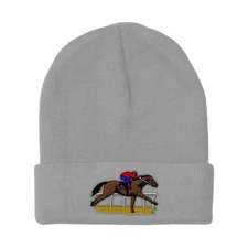 Beanies for Men Western Racehorse Horse Racing Winter Hats Women Skull Cap
