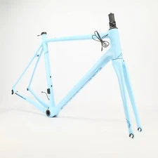 1-of-3 Donnelly Road Frameset 55cm Carbon Frame+Fork Rim Brake 1510g Blue