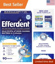 3-Month Supply of Overnight Denture Cleaning Tablets for Complete Dental Hygiene