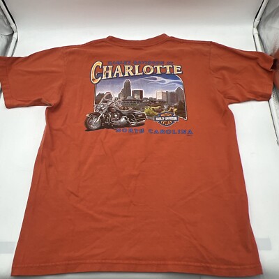 VINTAGE HARLEY DAVIDSON CHARLOTTE, NORTH CAROLINA GRAPHIC T SHIRT 