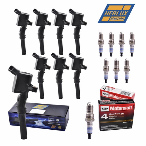 New Ignition Coil & Motorcraft Spark Plug Combo For 1998-2008 Ford & Lincoln Models