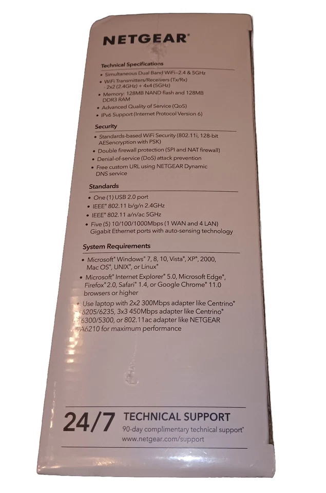 Netgear AC1750 Smart WiFi Router - 802.11 AC Dual Band Gigabit - Black New R6350 - Image 2 of 4