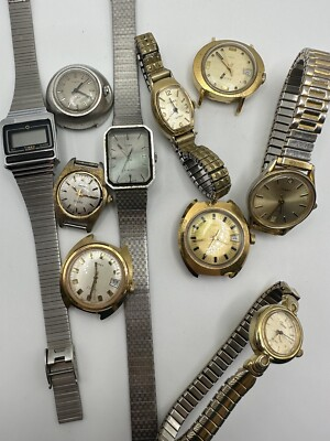 #ad Timex Broken Ladies Vintage Watch Lot Quartz Group Of 10 Project Parts Group C $80.00