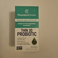Physician's Choice Thin 30 Probiotic 15 Billion CFUs 30 Caps Exp 2027+