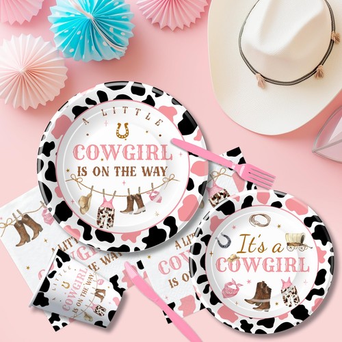 Western Cowgirl Baby Shower Decorations Party Tableware - Little Cowgirl Baby - Picture 5 of 7