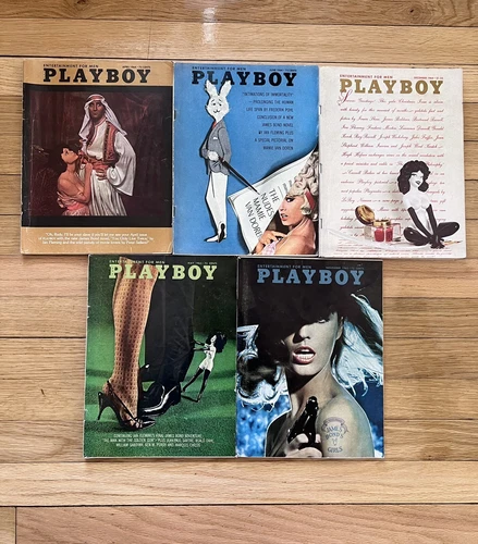 Vintage 1960’s Playboy Lot of 5: Includes James Bond 007 Girls Ian Fleming