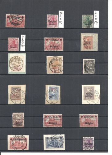 Deutsche Besetzung WK I, 1914/1918, verschiedene Einzelmarken, gestempelt o - Bild 1 von 40
