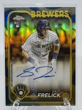 2024 Topps Gilded Collection Sal Frelick RC Auto /50 Blue Refractor BREWERS