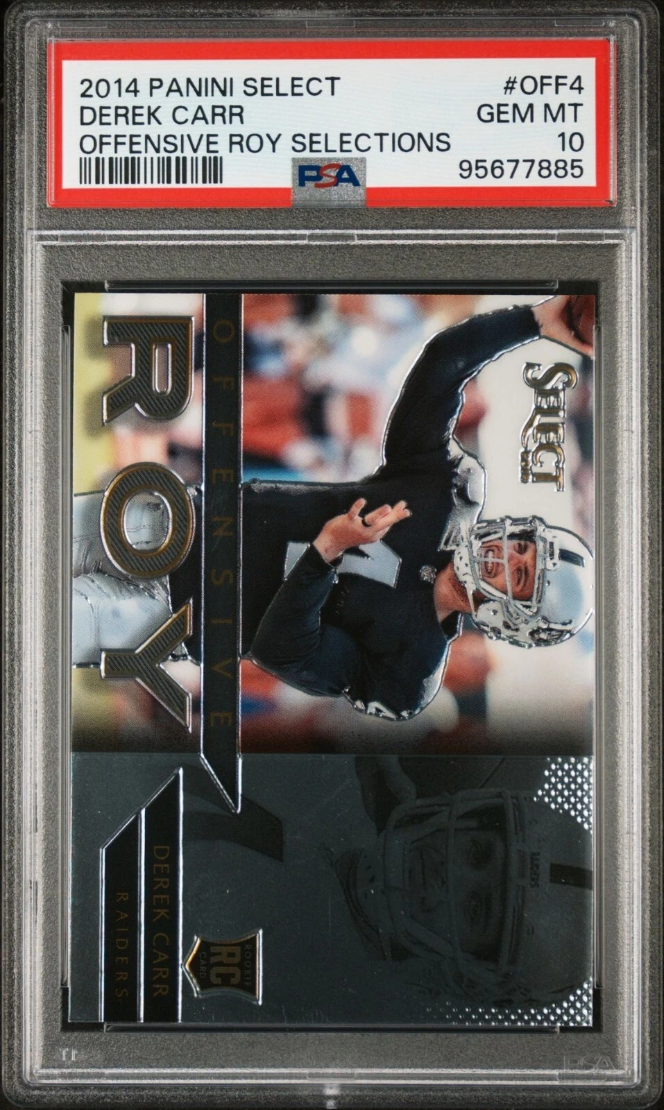 Derek Carr Panini Select Offensive Roy Selections #OFF4 Base