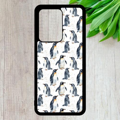 PENGUIN CASE FOR IPHONE SAMSUNG HUAWEI PIXEL WATERCOLOUR FLORAL GIFT PHONE COVER - Picture 21 of 30