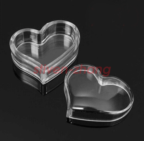 100 pcs Heart-shaped Empty Transparent Jar Cream Box Makeup Face Cream Lip Balm - Picture 4 of 4