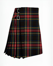 Scottish Kilt for Men in Clan Black Stewart Tartan - Traditional 8 Yard Kilts
