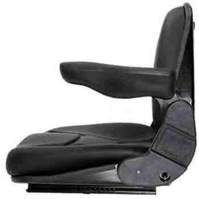 Black Cloth Upholstery Ag/Industrial Seat w/ Slide Track Fits John Deere TS1100C