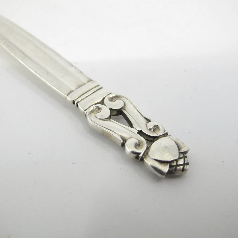 ACORN by GEORG JENSEN Sterling Silver 2 Tine Meat Serving Fork 6 5/8" NO MONO - Image 2 of 4