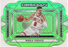 2020-21 Panini Obsidian Eclipse Electric Etch Green Flood #32 Nikola Vucevic