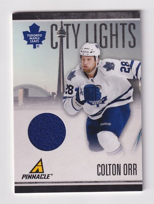 2010-11 Panini Pinnacle CITY LIGHTS RELIC #100 COLTON ORR 486/499 Maple Leafs